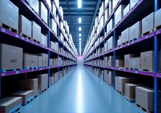 Modern neat warehouse interior